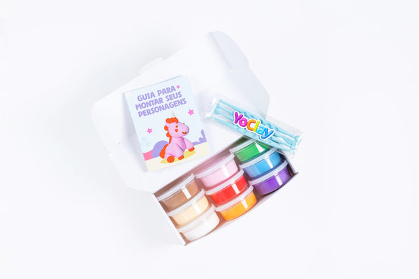Yoclay Box 9 Cores - Coleção Unicórnios