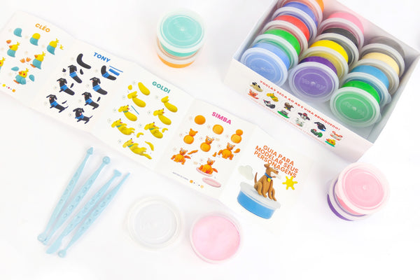 Yoclay Box 18 Cores - Coleção Pets